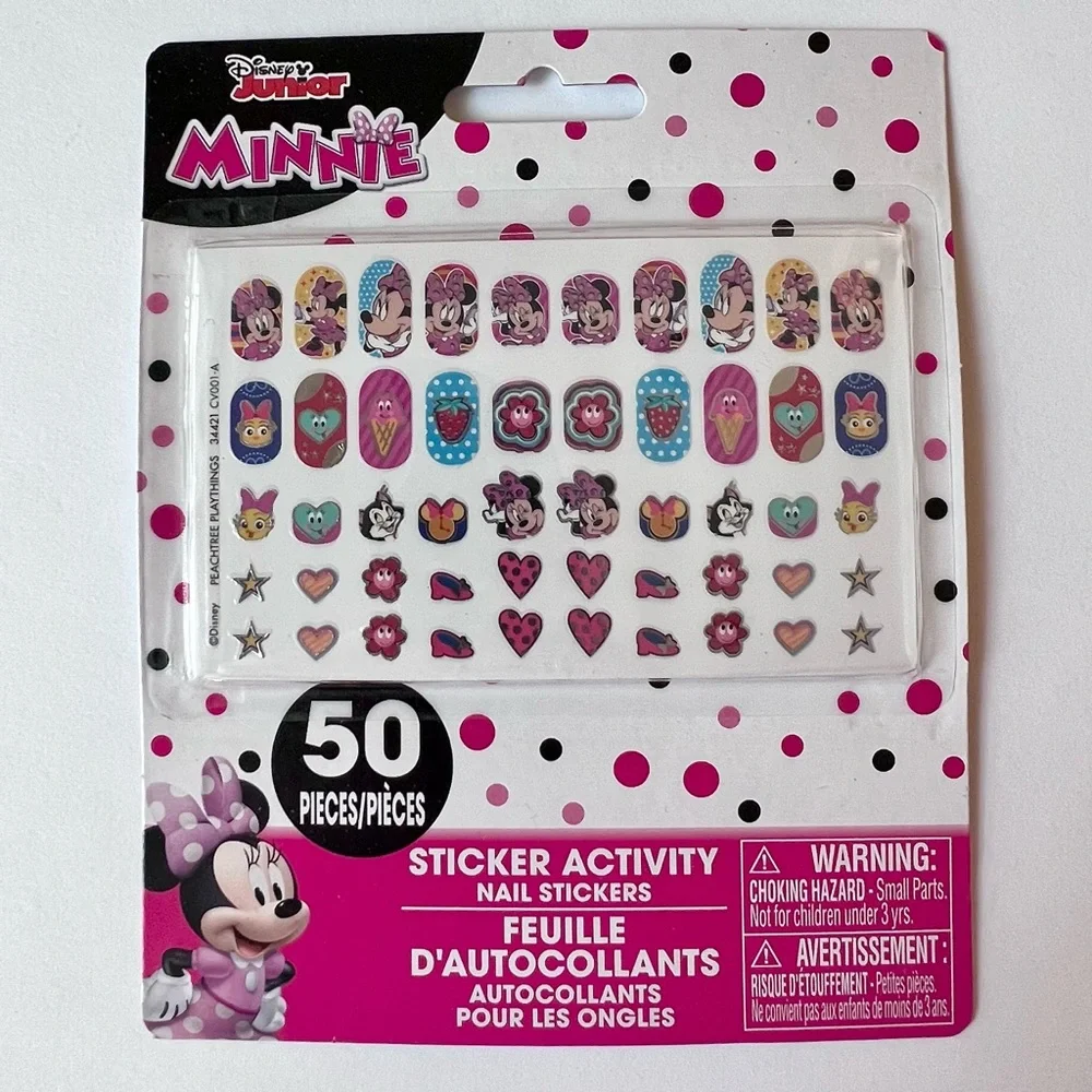 NEW Disney Junior Minnie Mouse Nail Sticker Set - 50 pcs.